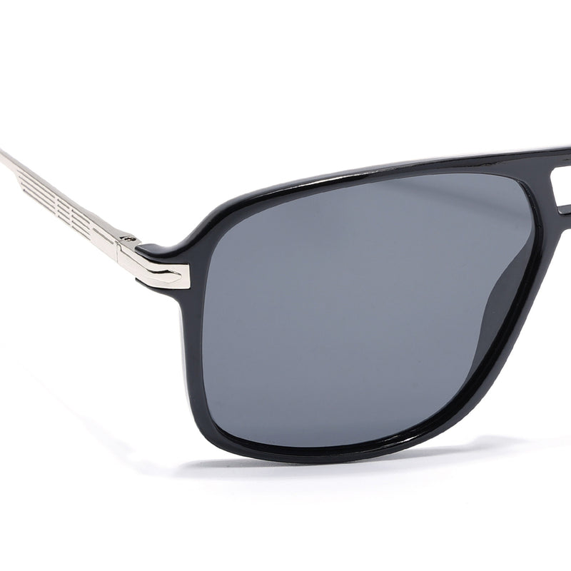 Wayfarer Polarized Sunglasses (Black Lens | Shine Black Frame - PMG5538)