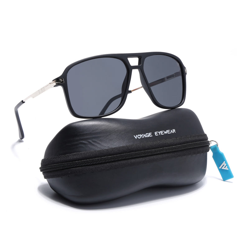 Wayfarer Polarized Sunglasses (Black Lens | Matt Black Frame - PMG5539)
