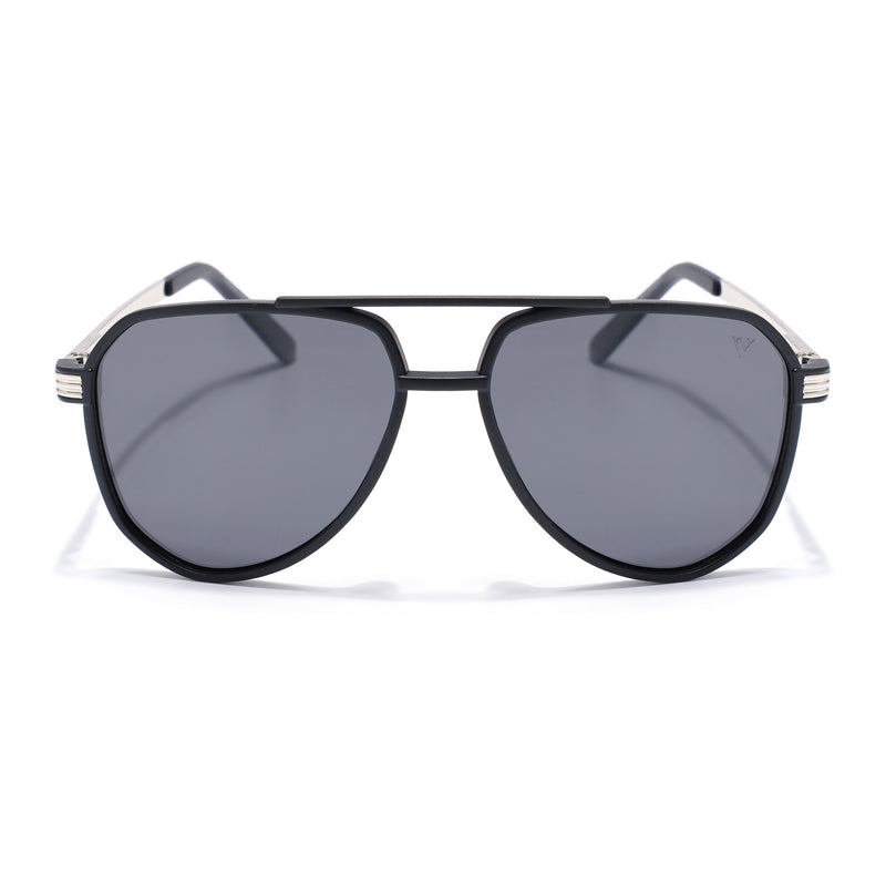 Aviator Polarized Sunglasses (Black Lens | Black Frame - PMG5534)