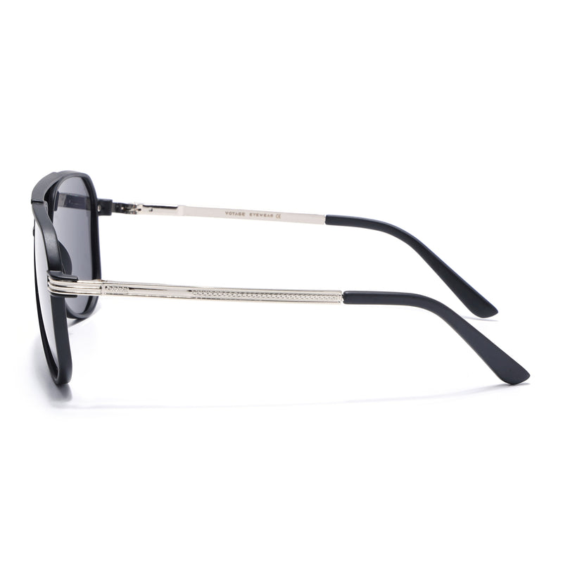 Aviator Polarized Sunglasses (Black Lens | Black Frame - PMG5534)