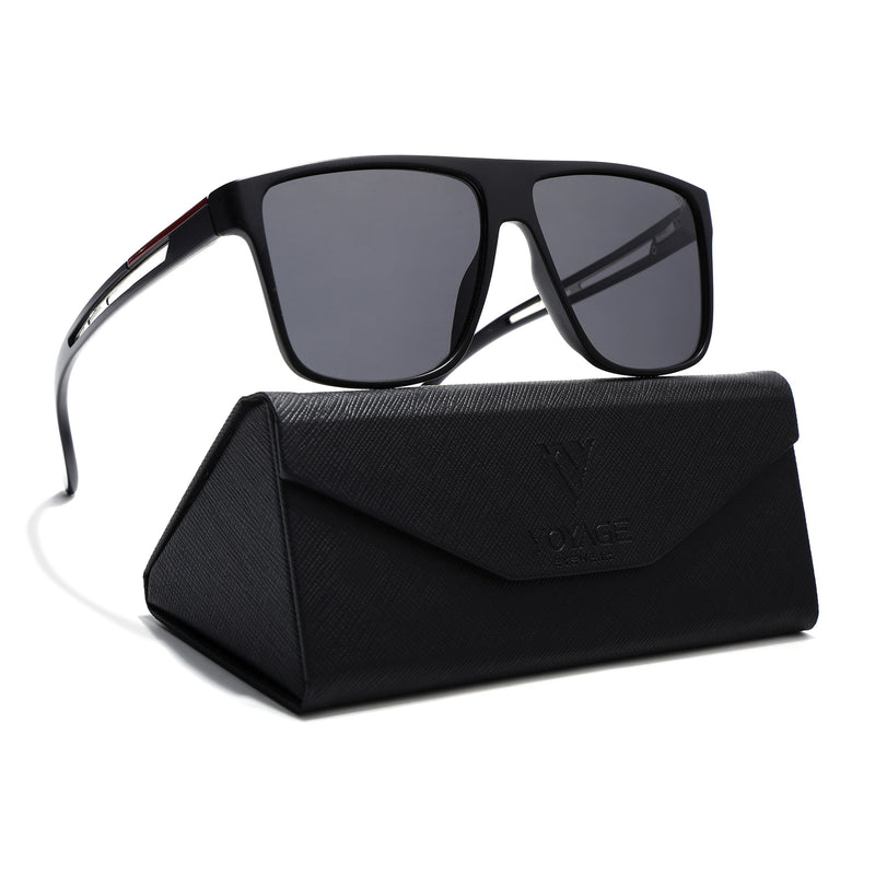 Matt Black Polarized Wayfarer Sunglasses - PMG4489