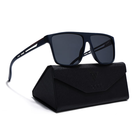 Navy Blue Polarized Wayfarer Sunglasses - PMG4308