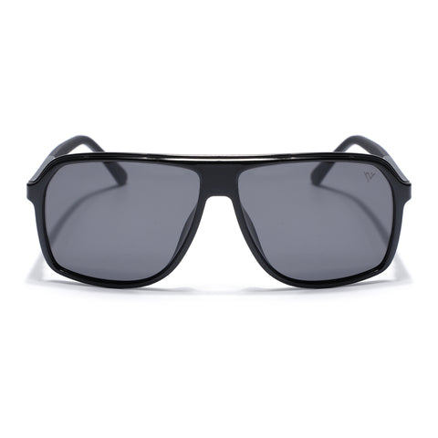 Wayfarer Polarized Sunglasses (Black Lens | Shine Black Frame - PMG5529)