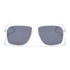 Wayfarer Polarized Sunglasses (Black Lens | Matt Transparent Frame - PMG5531)