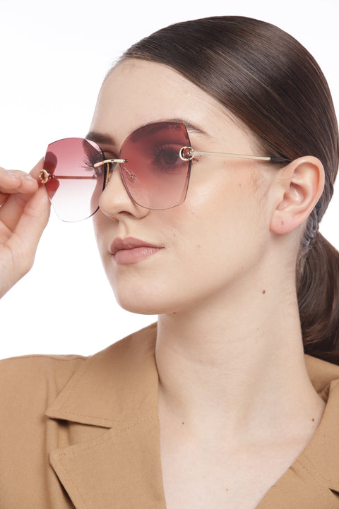 Elara | Red Over Size Sunglasses MG2882