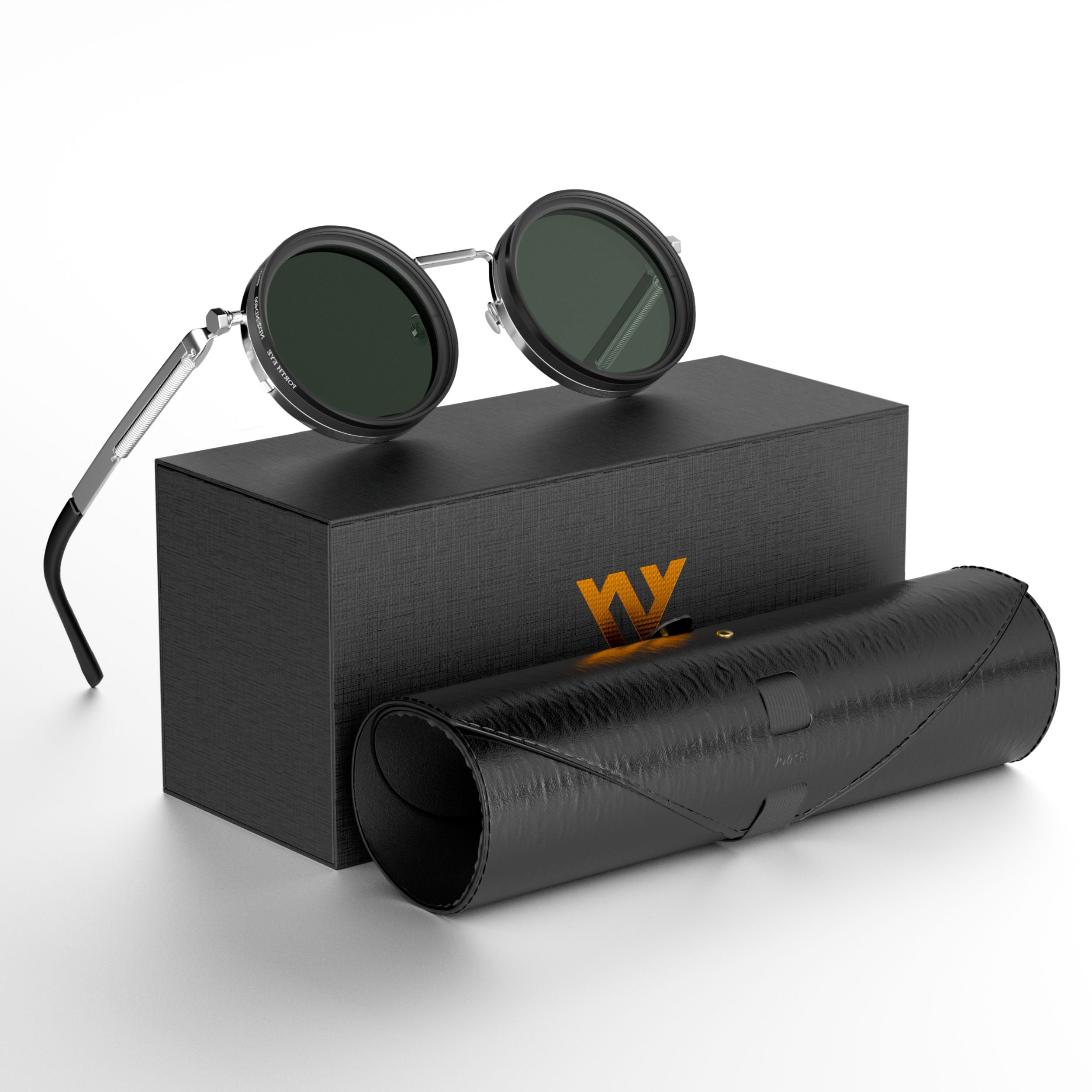 Transformer | Round Polarized Sunglasses | Silver Frame - PMG6842