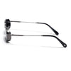 MAJOR | Gun Metal Hexagonal Polarized Sunglasses | Black Lens - PMG8695