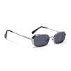 MAJOR | Silver Hexagonal Polarized Sunglasses | Black Lens - PMG8696
