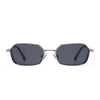 MAJOR | Silver Hexagonal Polarized Sunglasses | Black Lens - PMG8696