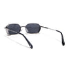 MAJOR | Silver Hexagonal Polarized Sunglasses | Black Lens - PMG8696