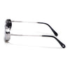MAJOR | Silver Hexagonal Polarized Sunglasses | Black Lens - PMG8696