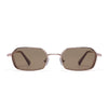 MAJOR | Rose Gold Hexagonal Polarized Sunglasses | Brown Lens - PMG8697