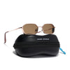 Arrax | Rose Gold Hexagonal Polarized Sunglasses | Brown Lens - PMG8697