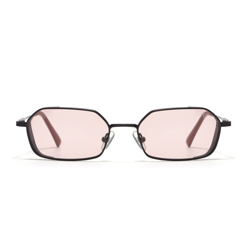 Arrax | Brown Hexagonal Polarized Sunglasses | Smoke Rose Lens - PMG8698