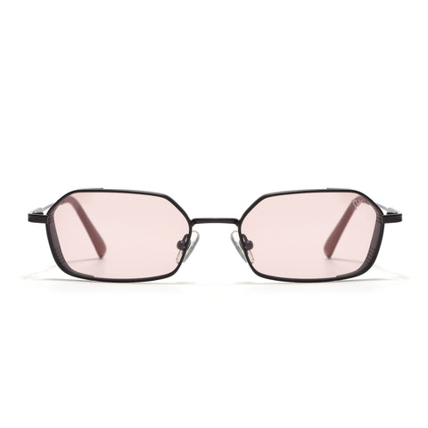 MAJOR | Brown Hexagonal Polarized Sunglasses | Smoke Rose Lens - PMG8698