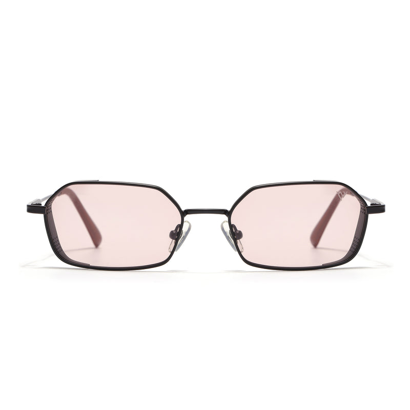 MAJOR | Brown Hexagonal Polarized Sunglasses | Smoke Rose Lens - PMG8698