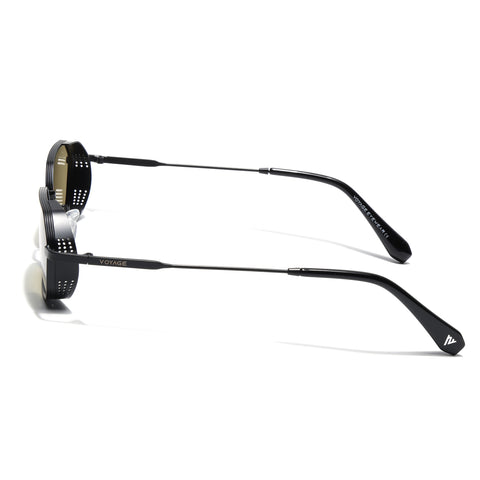 Arrax | Black Hexagonal Polarized Sunglasses | Olive Lens - PMG9121