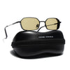 MAJOR | Black Hexagonal Polarized Sunglasses | Olive Lens - PMG9121