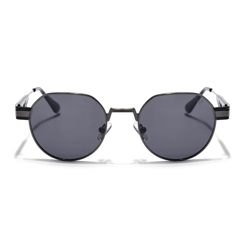 Kento | Black Round Sunglasses | Grey Frame - MG7835