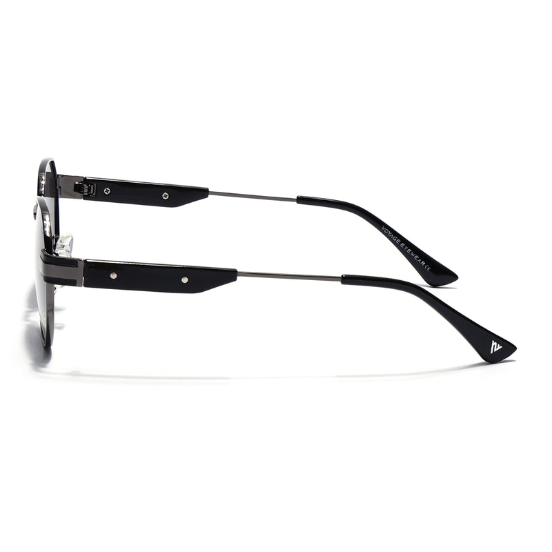 Kento | Black Round Polarized Sunglasses | Grey Frame - MG7835