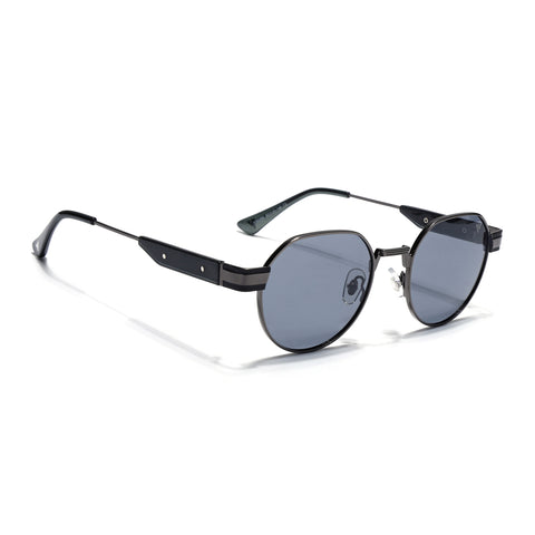 Kento | Black Round Sunglasses | Grey Frame - MG7837