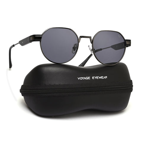 Kento | Black Round Sunglasses | Grey Frame - MG7837