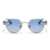 Kento | Blue Round Polarized Sunglasses | Golden Frame - MG7838