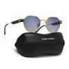 Kento | Blue Round Polarized Sunglasses | Golden Frame - MG7838