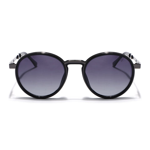 Blanc | Black Round Sunglasses | Black Lens - MG7831