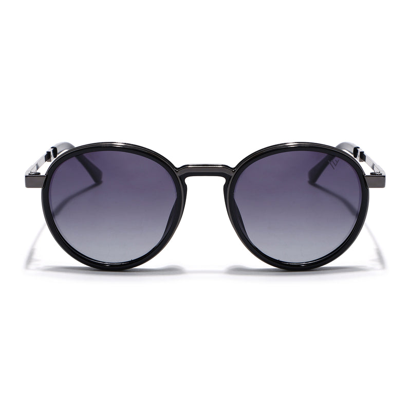 Blanc | Black Round Sunglasses | Black Lens - MG7831