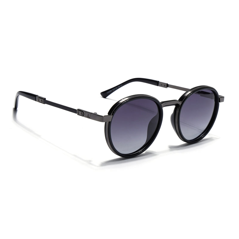 Blanc | Black Round Sunglasses | Black Lens - MG7831