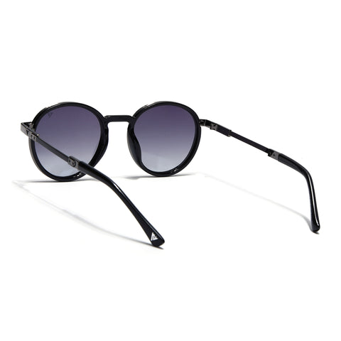 Blanc | Black Round Sunglasses | Black Lens - MG7831