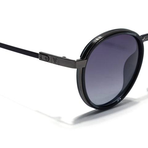 Blanc | Grey Round Sunglasses | Grey & Clear Lens - MG7832