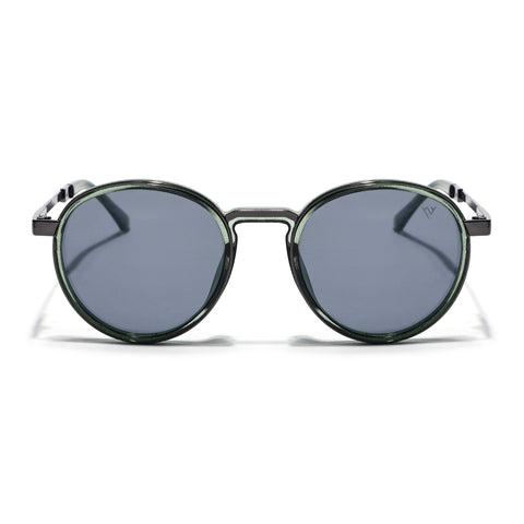 Blanc | Green Round Sunglasses | Grey Lens - MG7834