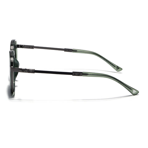 Blanc | Green Round Sunglasses | Grey Lens - MG7834