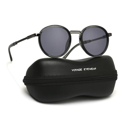 Blanc | Green Round Sunglasses | Grey Lens - MG7834