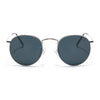 Malana | Black Round Sunglasses | Silver Frame - MG7560