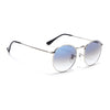 Malana | Blue & Clear Round Sunglasses | Silver Frame - MG7561