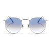 Malana | Blue & Clear Round Sunglasses | Silver Frame - MG7561