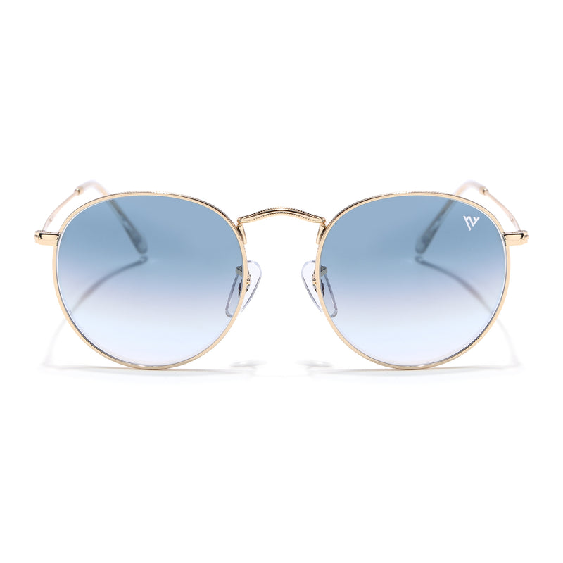 Malana | Grey & Clear Round Sunglasses | Golden Frame - MG7562