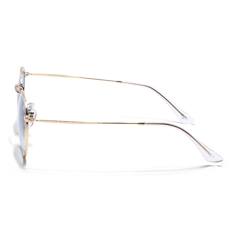 Malana | Grey & Clear Round Sunglasses | Golden Frame - MG7562