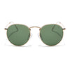 Malana | Olive Round Sunglasses | Golden Frame - MG7563