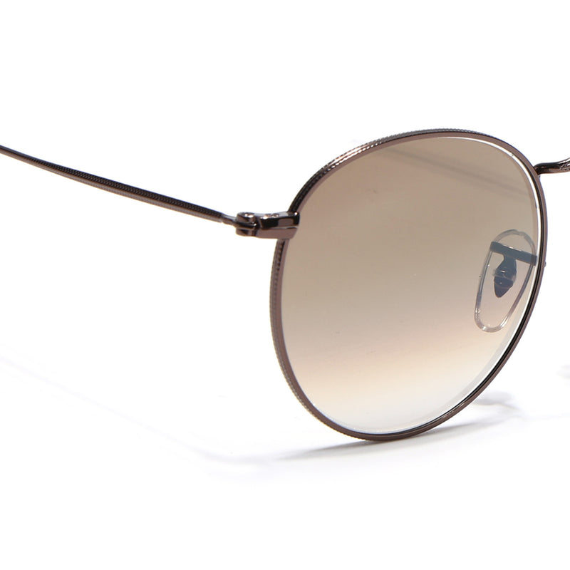 Malana | Brown & Clear Round Sunglasses | Brown Frame - MG7564