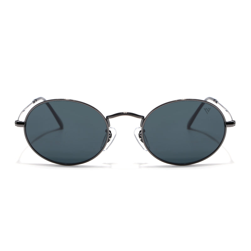 Malana | Black Oval Sunglasses | Grey Frame - MG7547
