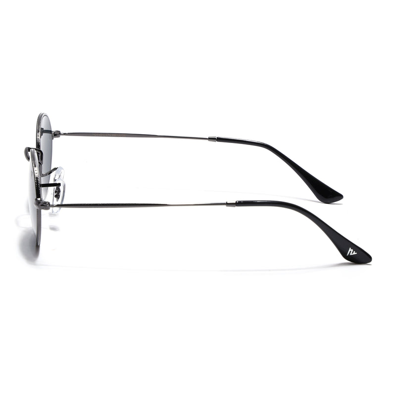 Malana | Black Oval Sunglasses | Grey Frame - MG7547