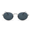 Malana | Black Oval Sunglasses | Silver Frame - MG7548