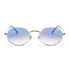 Malana | Blue & Clear Oval Sunglasses | Silver Frame - MG7549