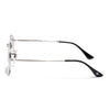 Malana | Blue & Clear Oval Sunglasses | Silver Frame - MG7549