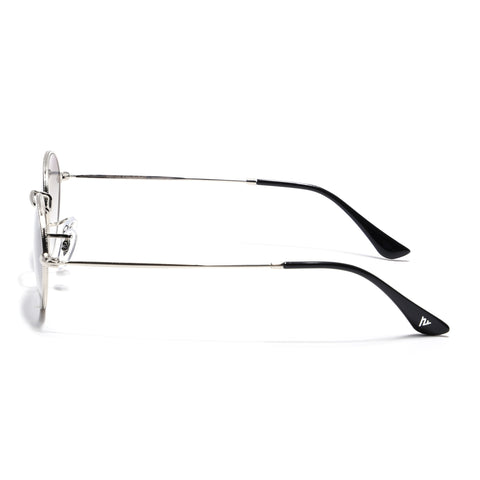 Malana | Blue & Clear Oval Sunglasses | Silver Frame - MG7549