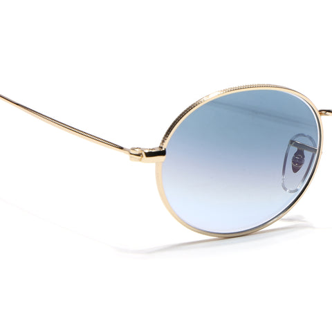 Malana | Grey & Clear Oval Sunglasses | Golden Frame - MG7550